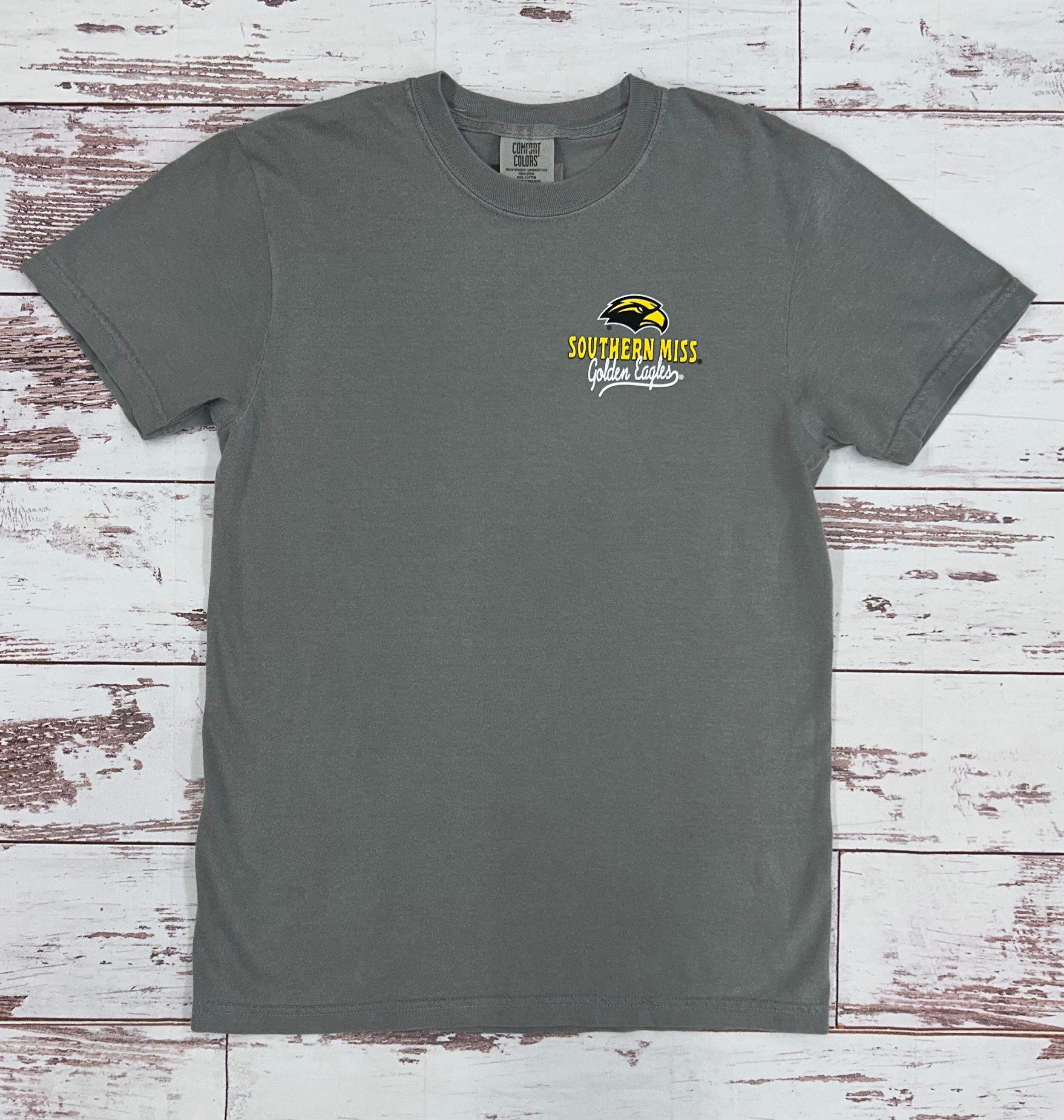 Palm Color Stripes Short Sleeve T-Shirt with Multiple Logos