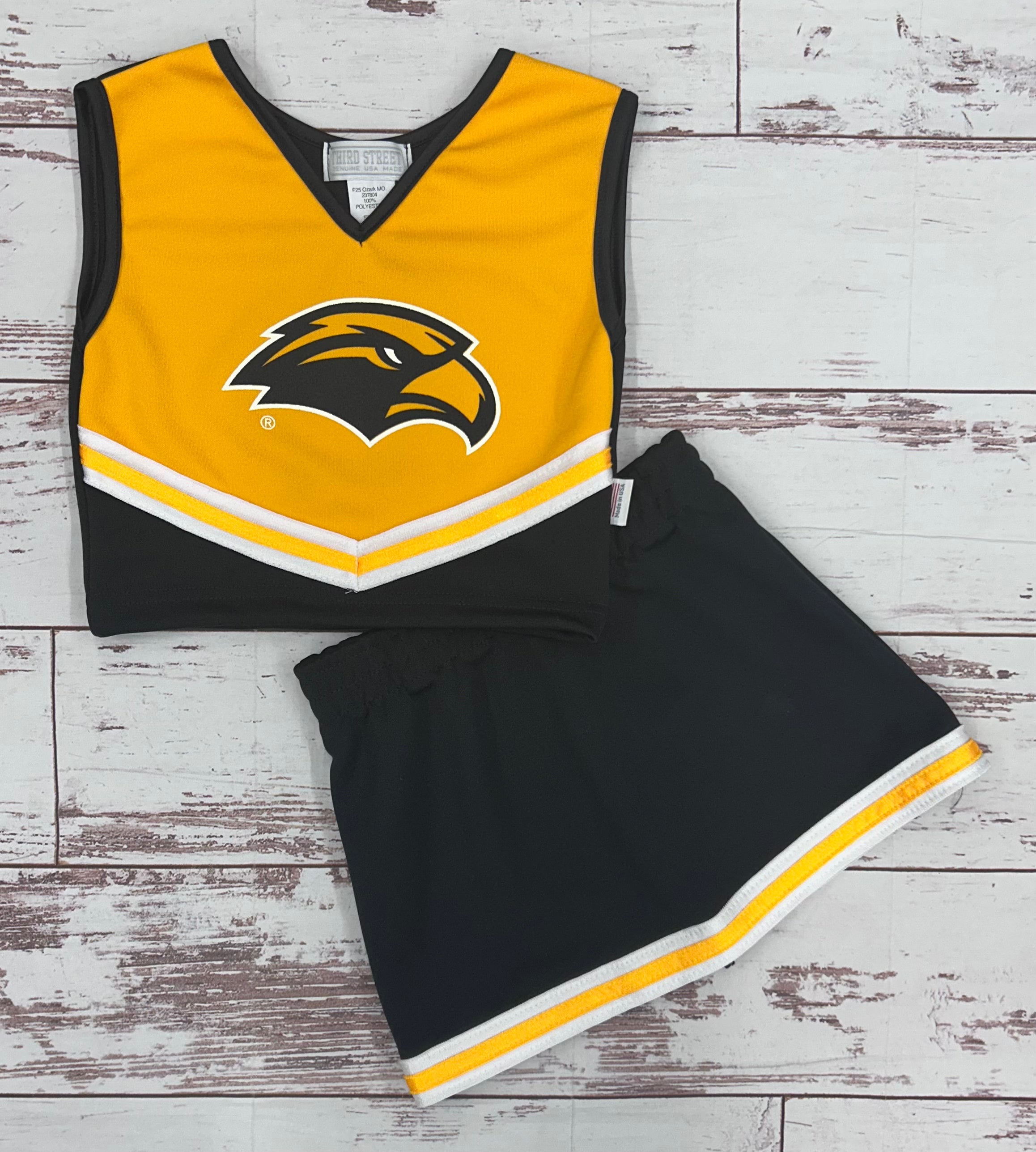 Youth 2PC V-neck Cheer Uniform with Eagle Head