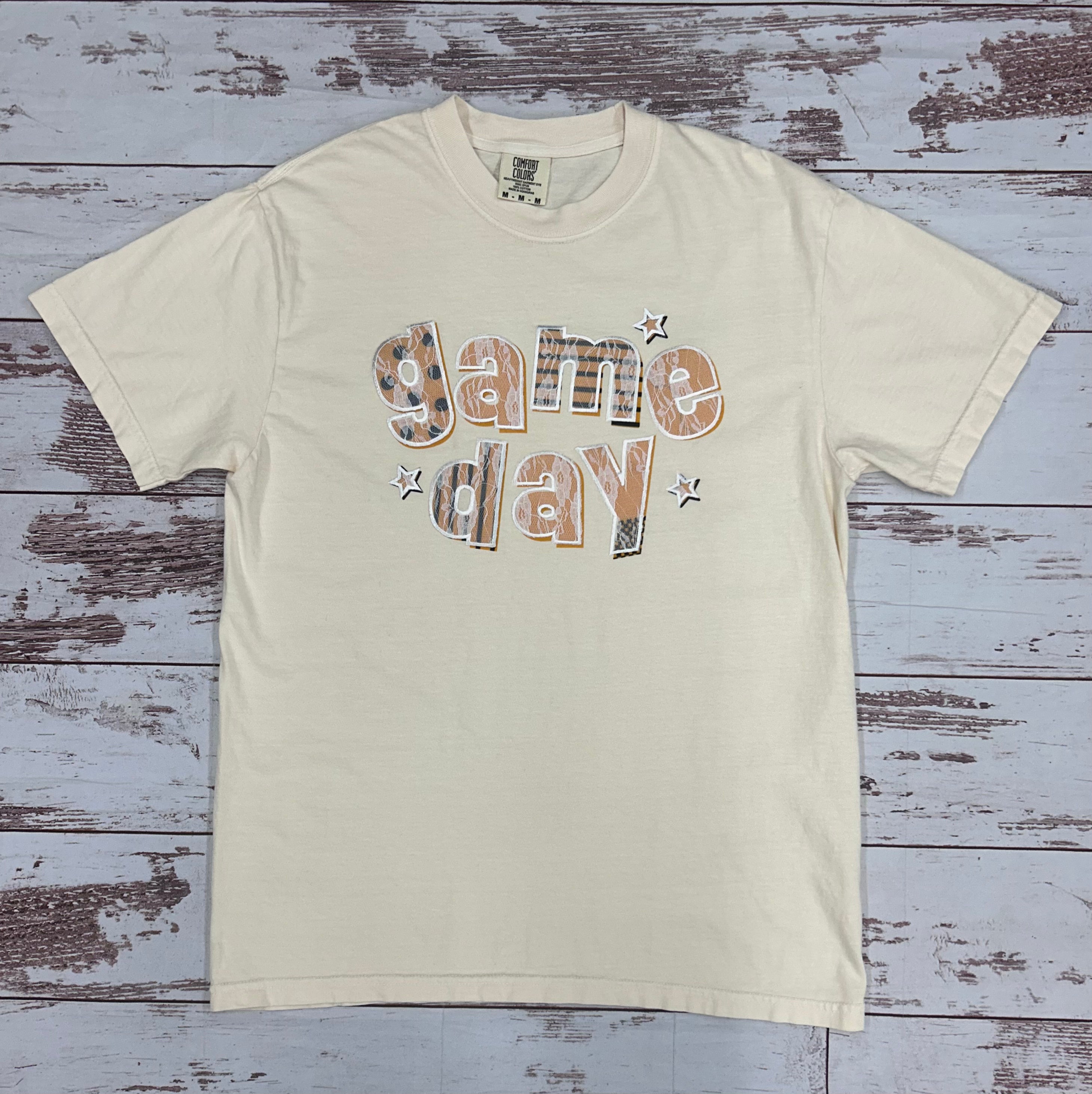Women's Game Day Short Sleeve T-Shirt with Lace Stars