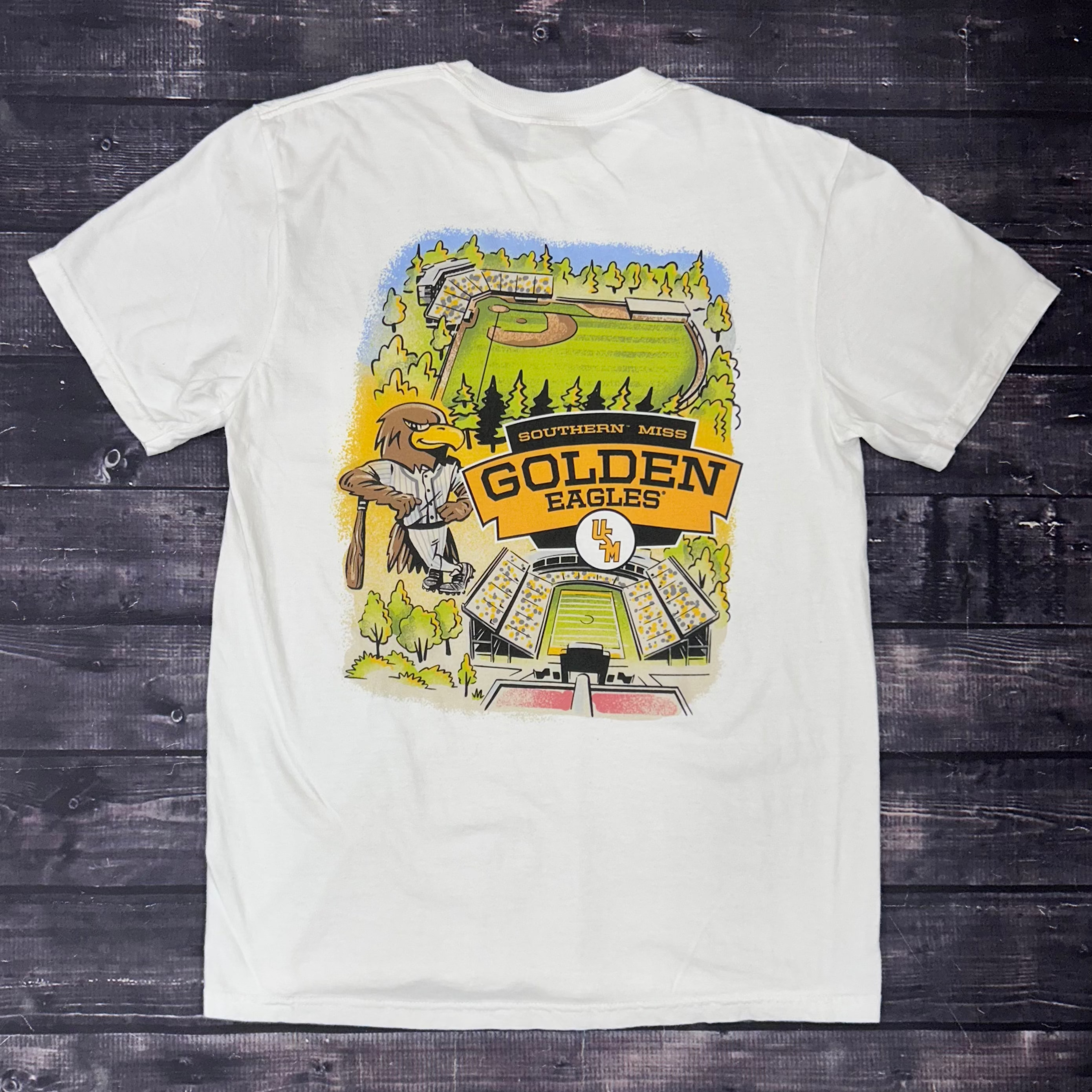 USM Campus Short Sleeve T-Shirt with Sport Stadiums