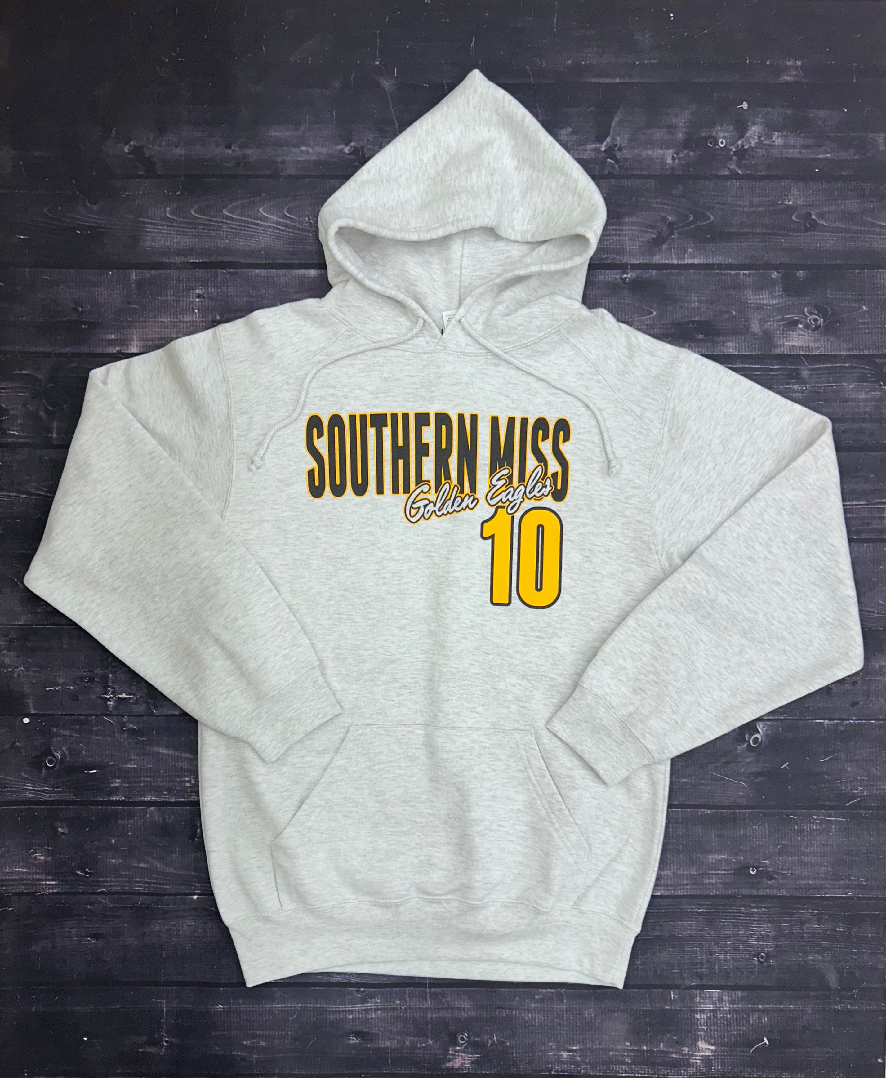 Hooded Sweatshirt with Southern Miss Golden Eagles Script 10