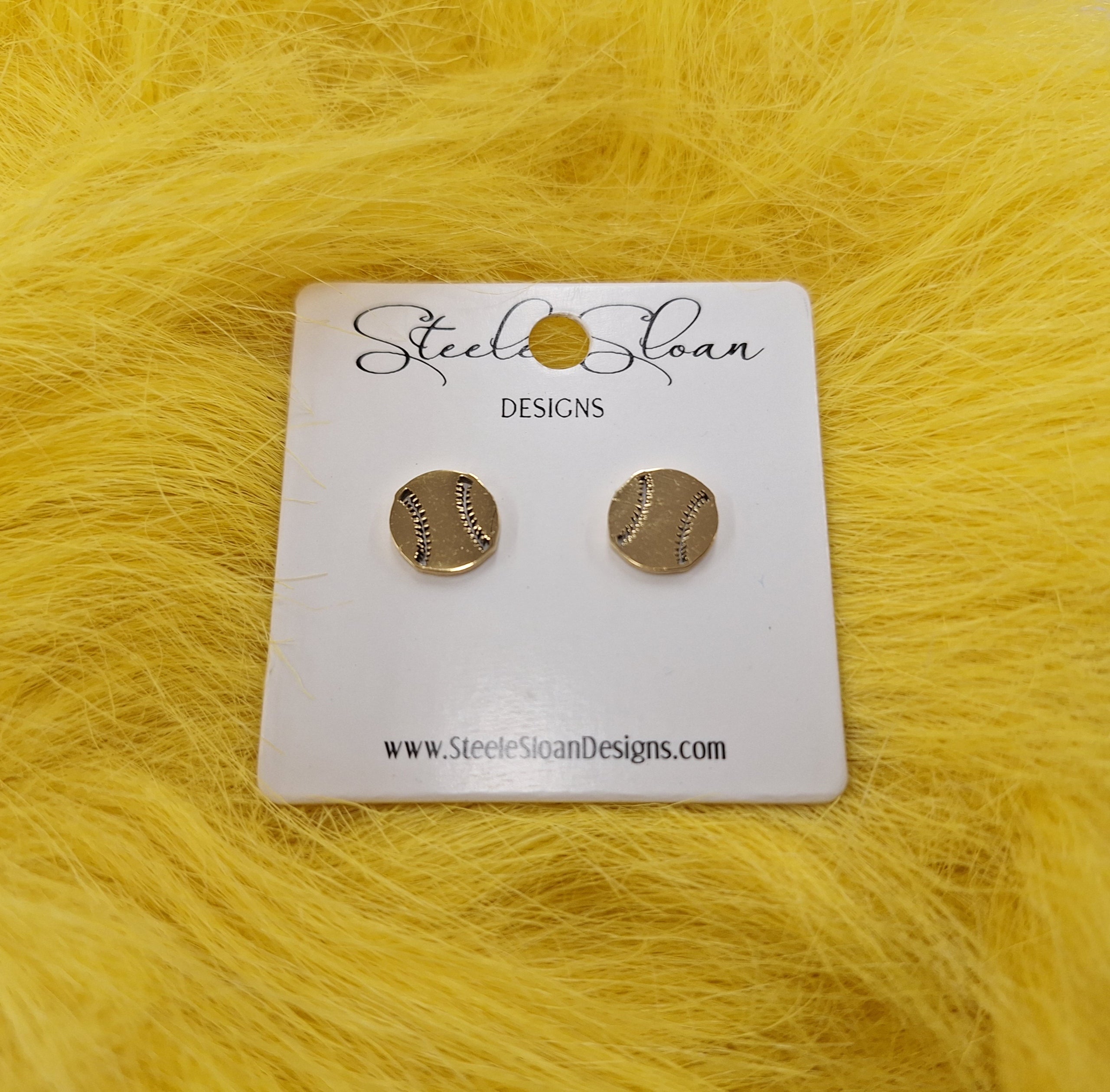 Earrings Baseball Studs