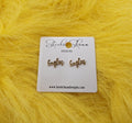 Earring Stud Eagles Script