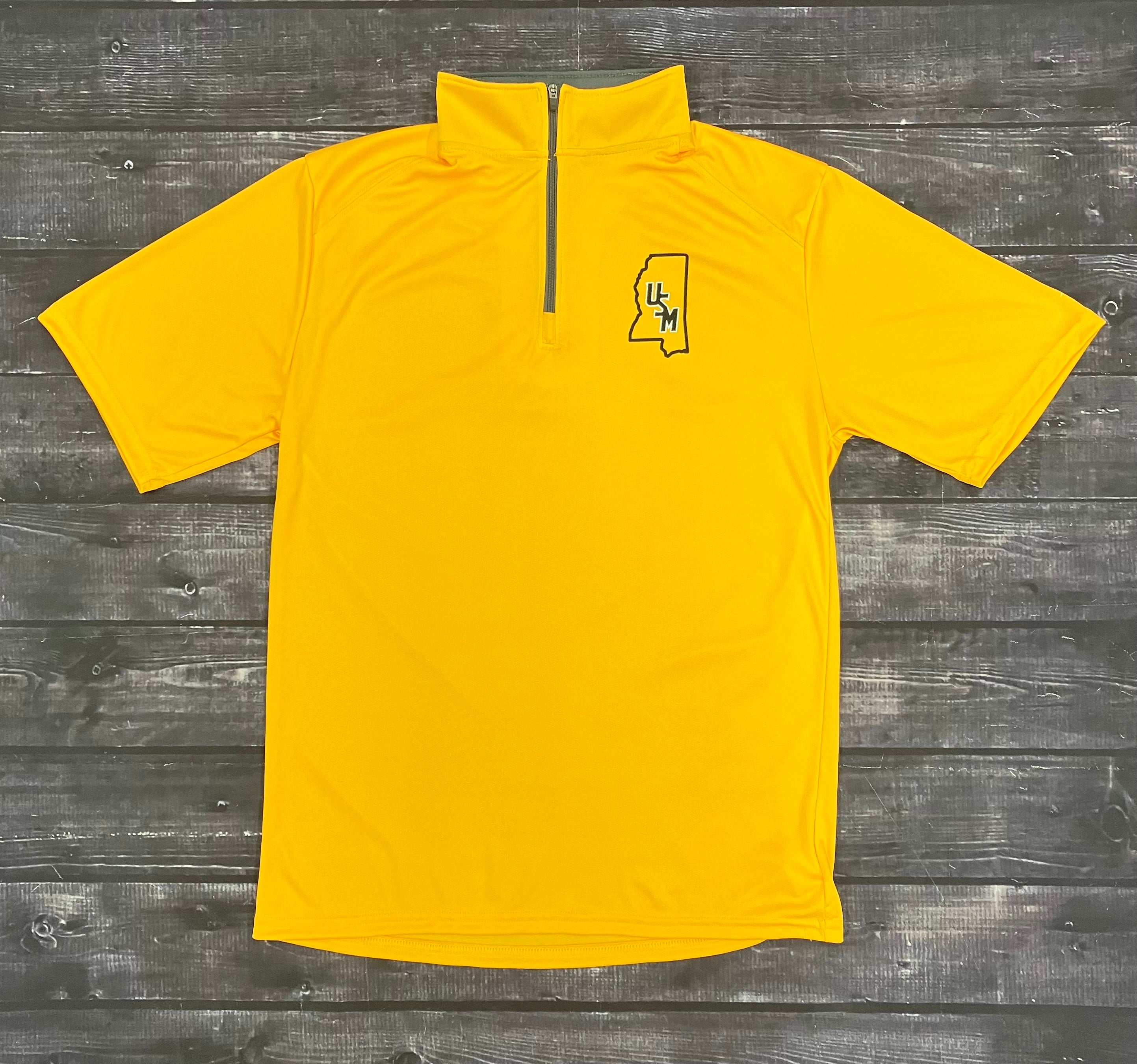 Badger Quarter Zip Short Sleeve B-Core Pullover with MS Outline Stacked USM