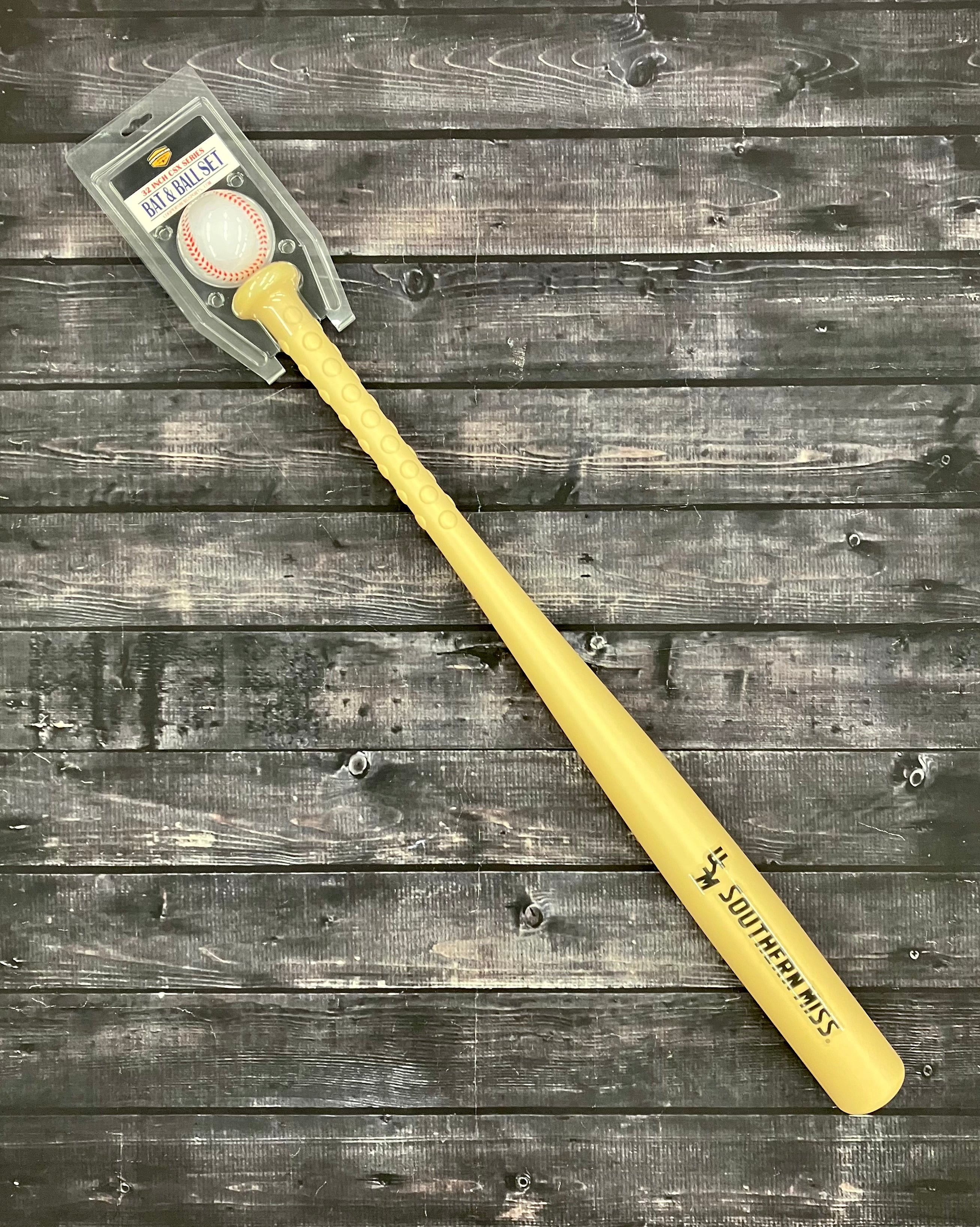 Toy Baseball Bat & Ball Set with Stacked USM Southern Miss Wordmark