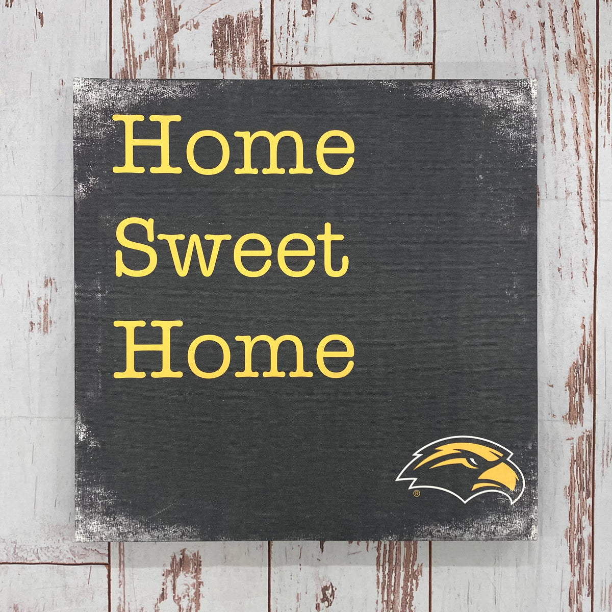 Home Sweet Home Canvas with Eagle Head - 14” X 14”