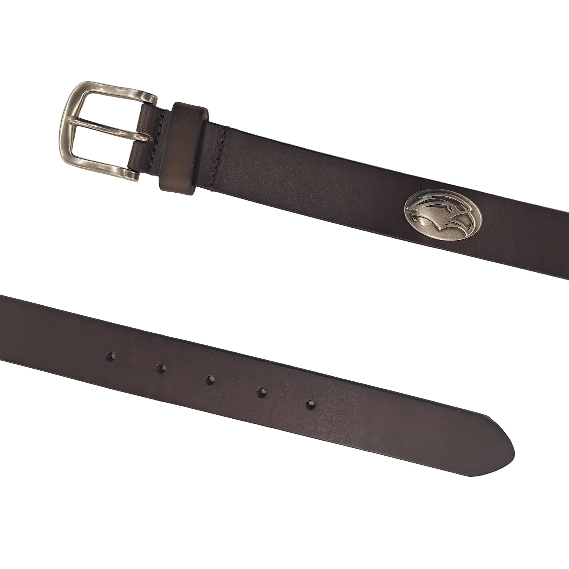 Eagle Head Concho Leather Belt With No Tip