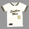 Jersey Short Sleeve 2 Button Southern Miss Script 10
