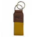 Keychain Ribbon Strip-Leather Embossed Eagle Head