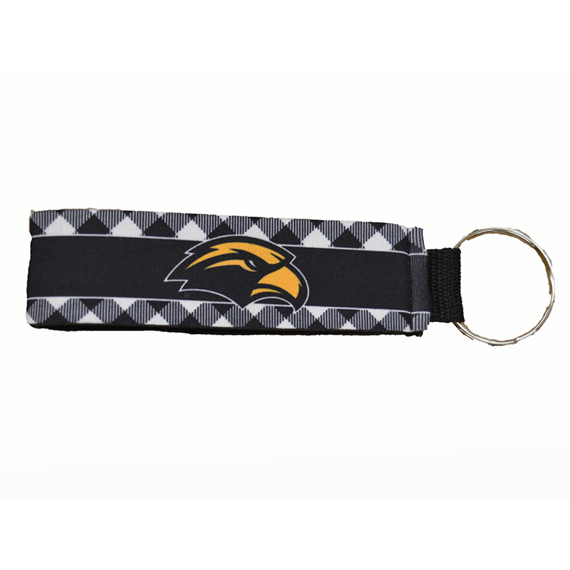 Keychain Wristlet Gingham Southern Miss