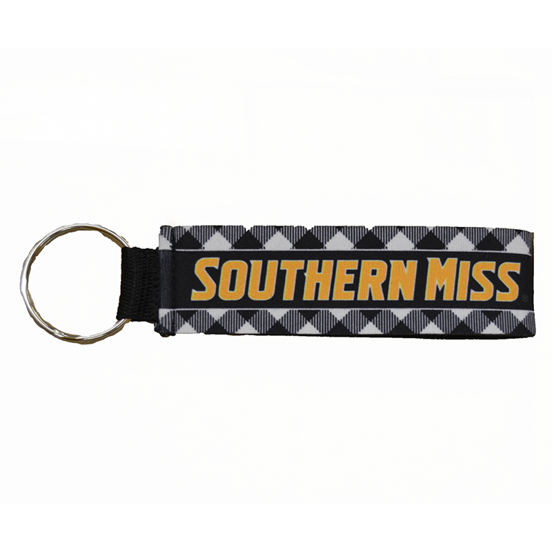 Keychain Wristlet Gingham Southern Miss