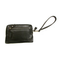 Id Holder Key Chain Leather Zip