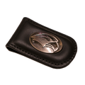 Magnetic Leather Money Clip with Eagle Head Concho