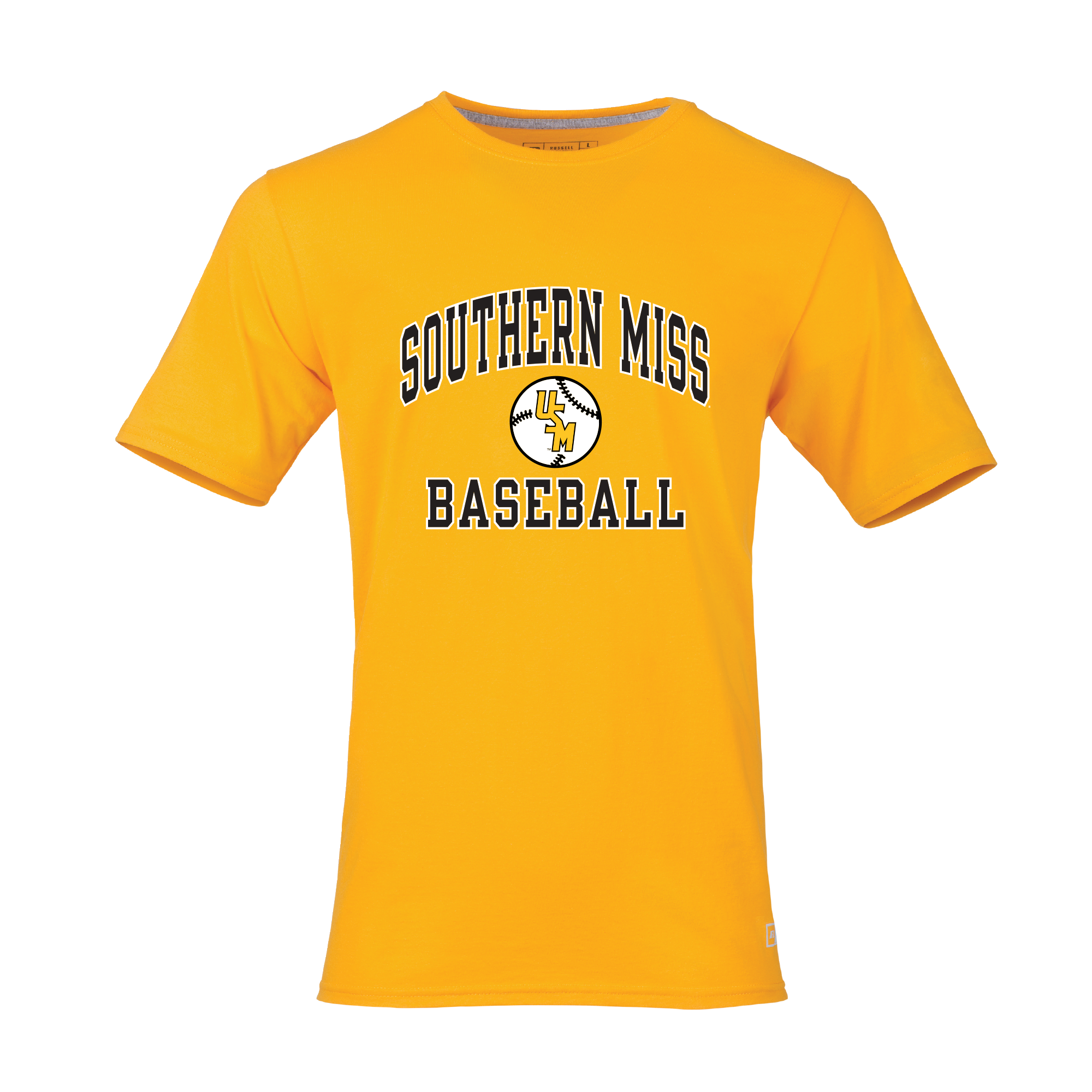 T-Shirt Short Sleeve Baseball Emblem with Stacked USM