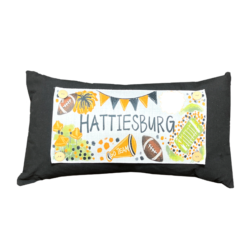 Pillow Black Button