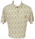 Horn Legend Polo Men's Performance Bamboo Gold Home Run Pattern Stacked USM