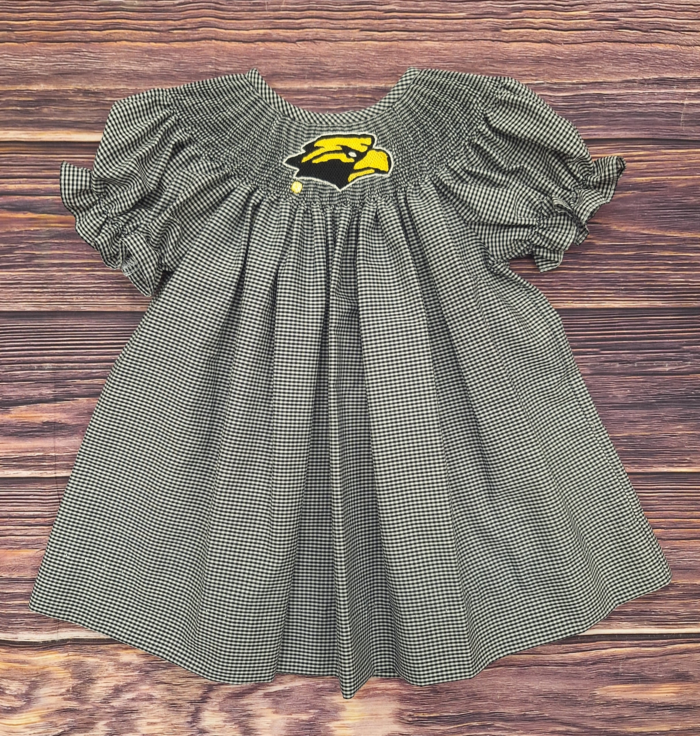 Toddler Dress Smocked Eagle Head