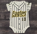Baby Pinstripe Jersey Onesie with Eagles 10
