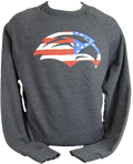 Sweatshirt Crewneck Triblend Eagle Head USA