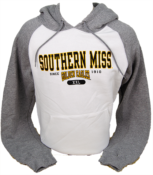 Sweatshirt Hooded ColorBlack Southern Miss Since Golden Eagles 1910 Xxl Grey Hooded