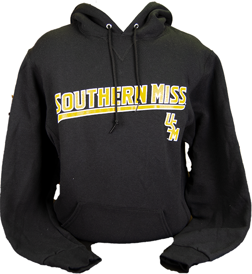 Sweatshirt Hooded Southern Miss Wordmark Stacked USM