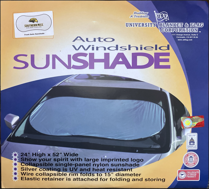 Auto Front Window Sun Shade with Wordmark