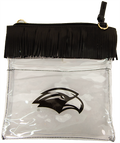 Crossbody Fringe Black Eagle Head