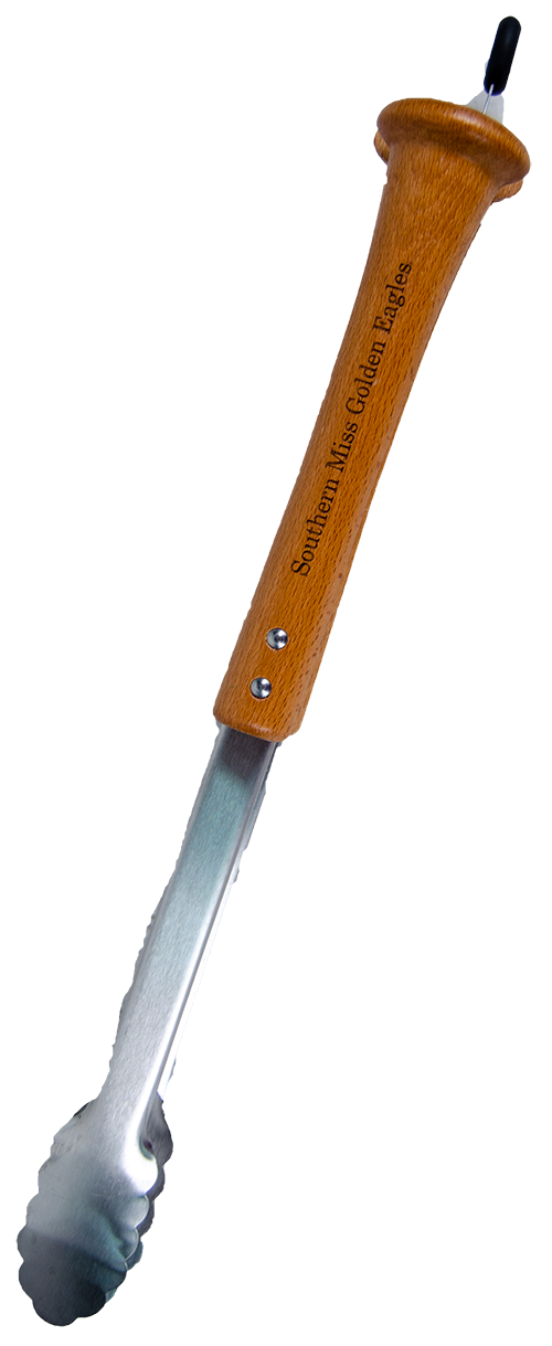 Tailgate Grill Tool Tongs Wooden Southern Miss Golden Eagles Baseball Bat Hndl