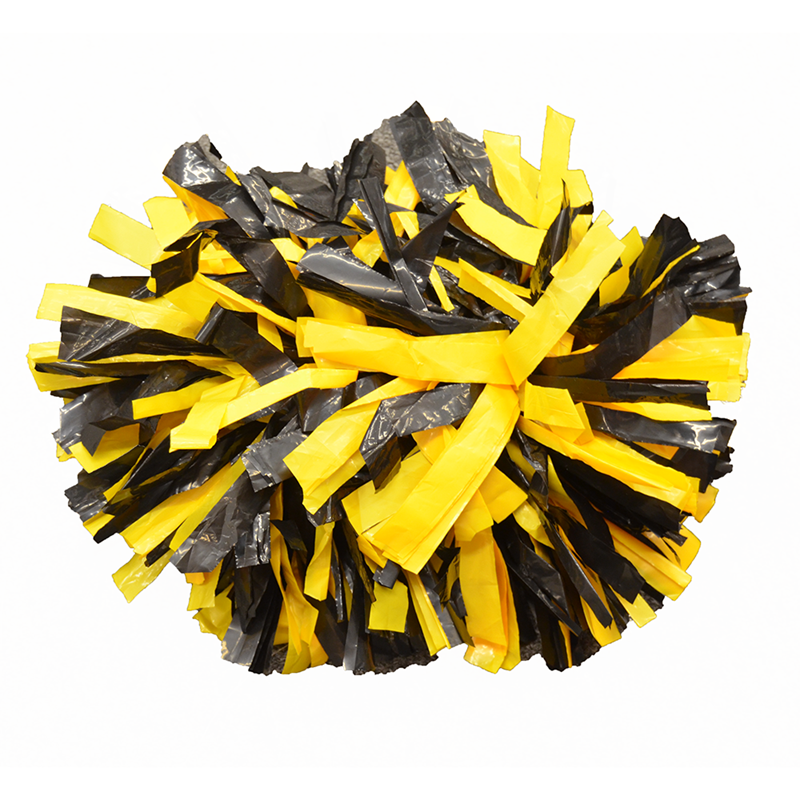 Pom Pom Baton 6" Gold & Black with Kap Handle