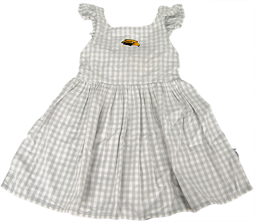 Toddler Girls Dress Pleated Gingham Eagle Head