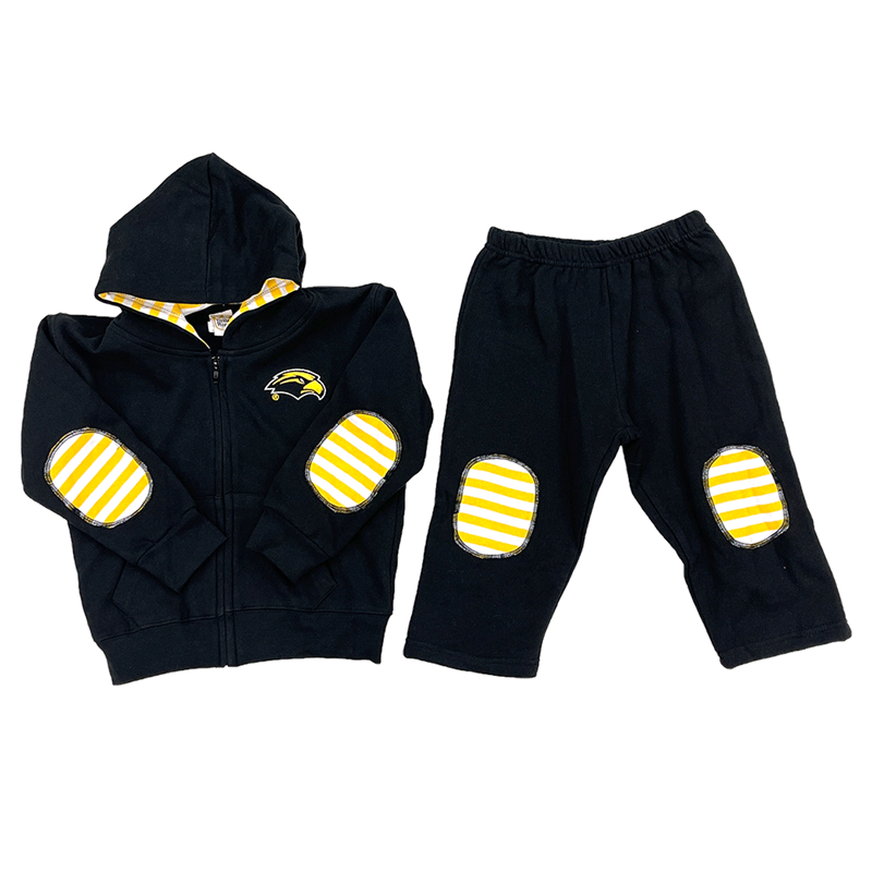 Toddler Sweatshirt with Pants Striped Embellishment Eagle Head