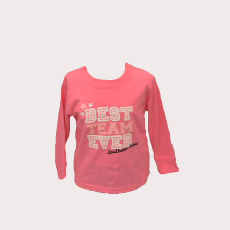 Toddler T-Shirt Long Sleeve Best Team Ever Southern Miss
