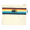 Tote Canvas Pouch Retro Rainbow Strp Eagle Head