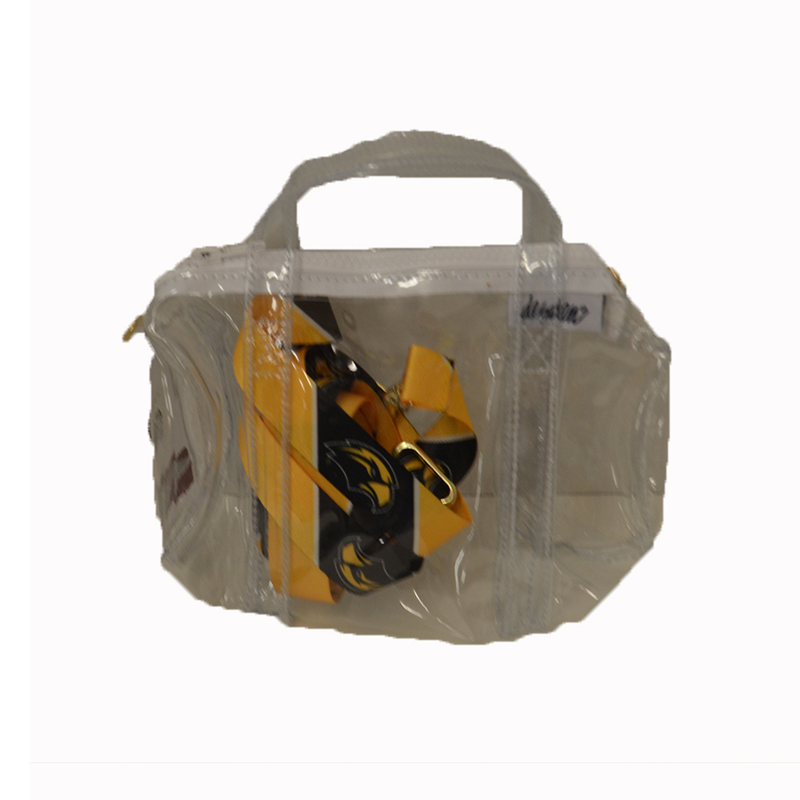 Tote Clear Mini Kay Kay Black Gold Strap