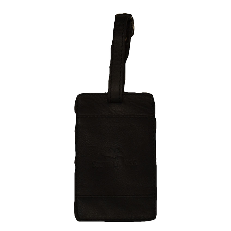 Leather Luggage Golden Eagles Tag Wordmark