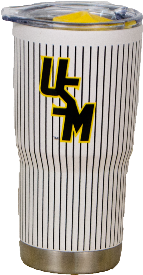 Tumbler 20 oz Stacked USM Pinstripes