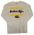 T-Shirt Long Sleeve Phrase Script Southern Miss x 2 Eagle Head
