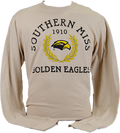 T-Shirt Long Sleeve Washed Southern Miss 1910 Eagle Head Golden Eagles