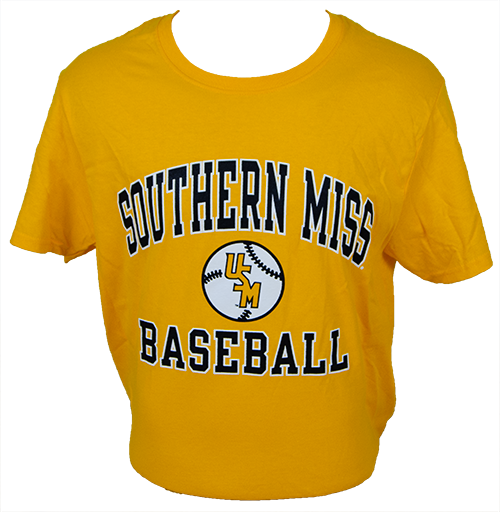 T-Shirt Short Sleeve Baseball Emblem with Stacked USM