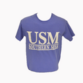 T-Shirt Short Sleeve USM Double Bars Lagoon Blue