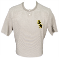 T-Shirt Short Sleeve Henley Harlow Striped White Stacked USM