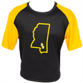 T-Shirt Breakout State of MS Outline Stacked USM