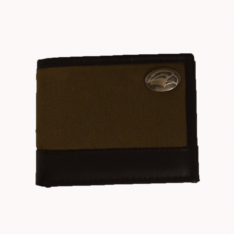 Wallet Canvas Leather Passcase Eagle Head