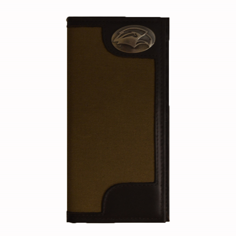 Wallet Canvas Leather Secretary Eagle Head