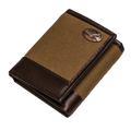 Wallet Canvas Leather Tri-Fold Eagle Head