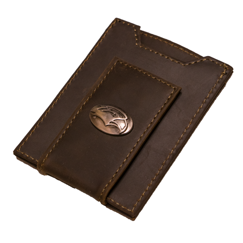 Wallet Leather Crazy Horse Magnet Eagle Head Concho