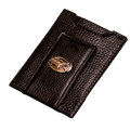 Leather Wallet with Money Clip Eagle Head