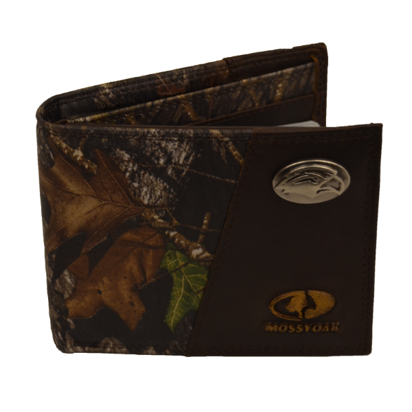 Wallet Leather Mossy Oak Passcase Eagle Head Concho