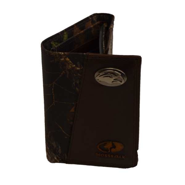 Wallet Leather Mossy Oak Trifold Eagle Head Concho