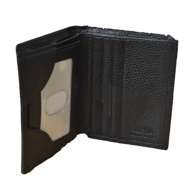 Wallet Leather Pebble Bi Fold Eagle Head Concho